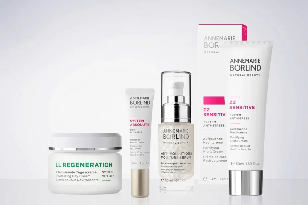ANNEMARIE BÖRLIND LL REGENERATION Tagescreme, SYSTEM ABSOLUTE Augencreme, Anti-Pollution Serum und ZZ SENSITIVE Nachtcreme